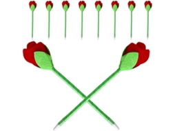 Canetas Esferográficas Criativas Em Formato De Flor Para O Dia Dos