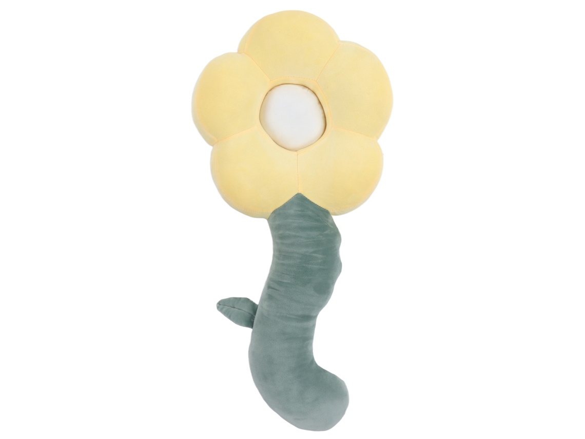 Almofada De Tiro Flor Cartoon 25,59 Polegadas Desmontável Suave Pelúcia Decorativa Para Quarto Sala Amarela