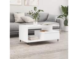 Mesa de Centro Derivados Madeira Branco MAISON EXCLUSIVE (90x49x45 cm)