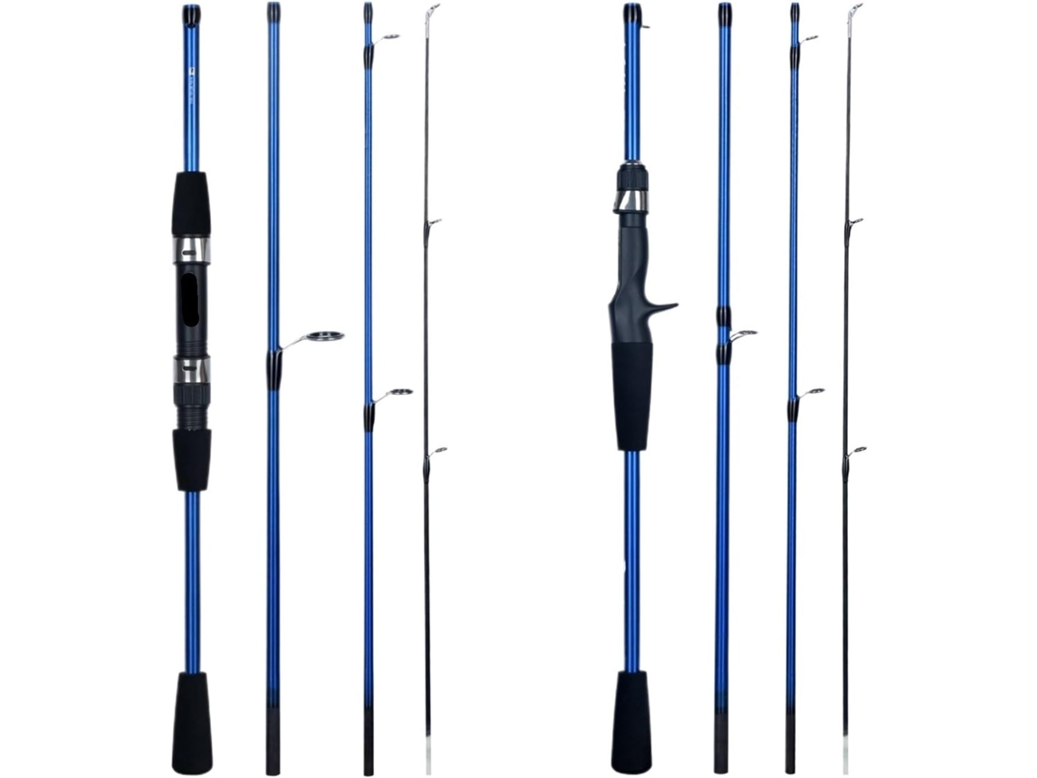 Vara Pesca Arremesso Água Ideal Fácil Montar, Resistente, Durável, Leve, Portátil 2,1 M