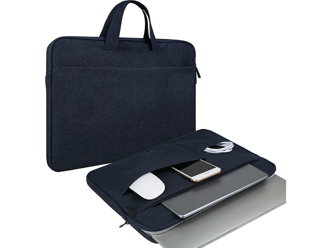 Mala Para Portátil 16 Polegadas A2485 Com Alça Oculta, Múltiplos Bolsos, Proteção Acolchoada, Material Impermeável Em Poliéster, Cor Azul Marinho