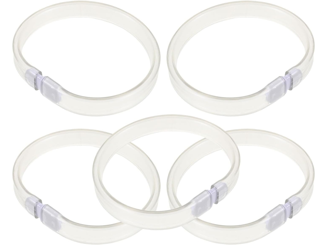 Conjunto de 5 pulseiras de identificação de pacientes em plástico impermeável e reutilizável com espaço para armazenamento, Ideais