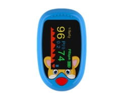 Oxímetro Infantil Azul, Recarregável Com Tela Animada E Design Ergonômico