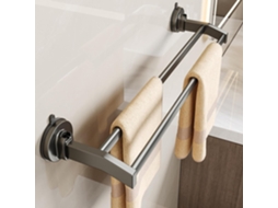 Suporte De Toalha Com Ventosa Para Parede, Em Alumínio, Removível, Para Banheiro, Suíte, Lavabo Ou Cozinha 50x12x6cm