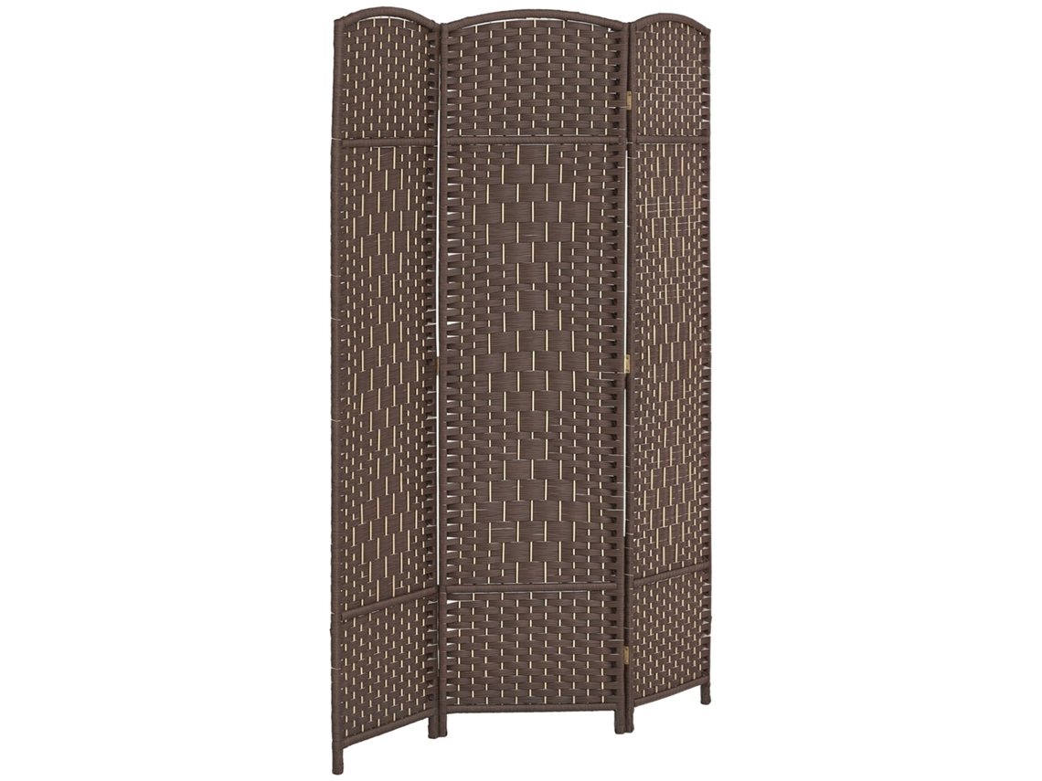 Tela Interna De Madeira Com 3 Painéis, Divisória Dobrável Para Sala De Estar, Quarto, 135 X 180 Cm, Marrom