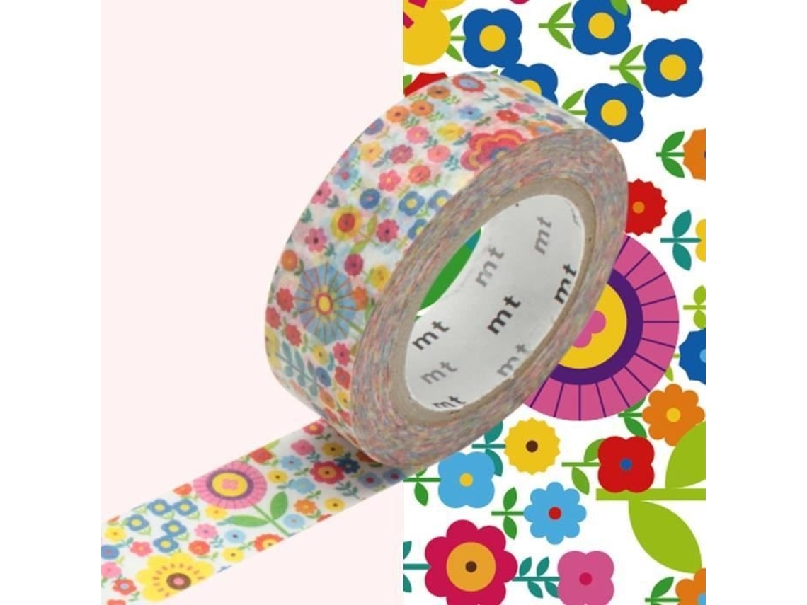 Fita Washi Decorativa Para Scrapbooking, Diários E Artesanato, Floral