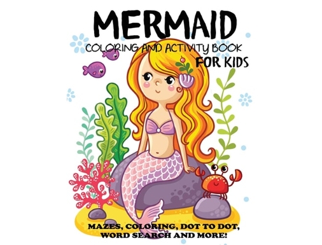 Livro Mermaid Coloring And Activity Book For Kids De Blue Wave Press (inglês)