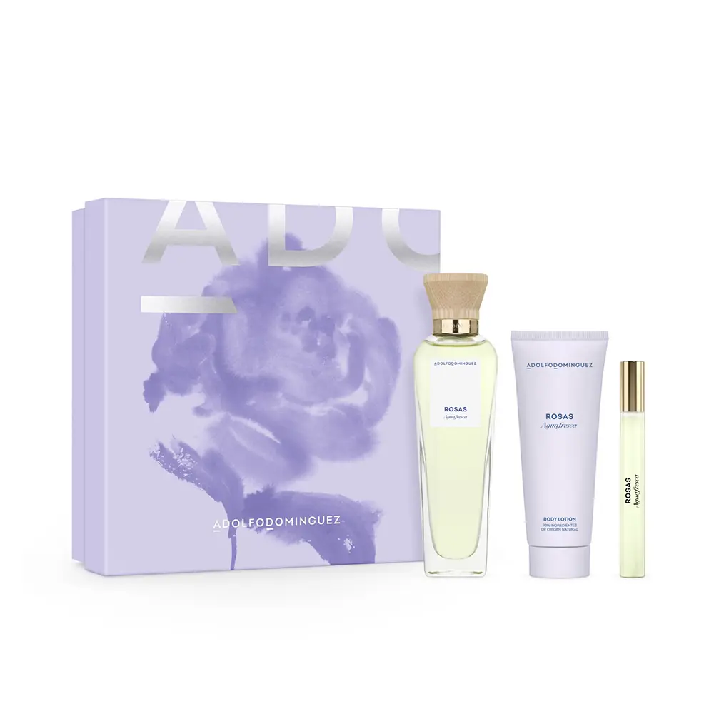 Conjunto de 3 Águas de Rosas Frescas ADOLFO DOMINGUEZ