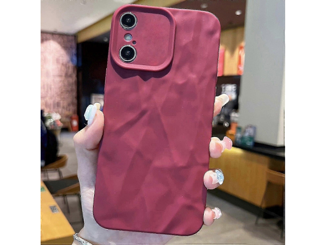 Capa De Celular Em Tpu Com Textura Enrugada Para Iphone Xs Max
