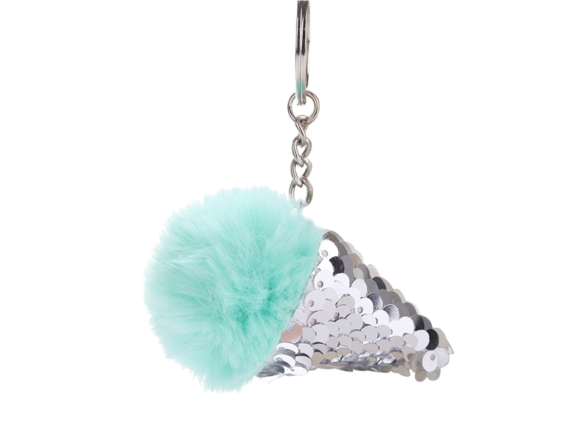 Chaveiro De Pelúcia Com Strass Acessório Fashion Porta-chaves