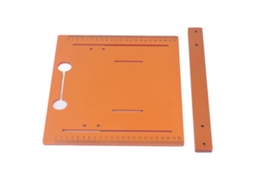 Placa de base para máquina de corte, 25x28cm, mesa de serra, em PP com margem de 2cm para trabalhos em madeira.