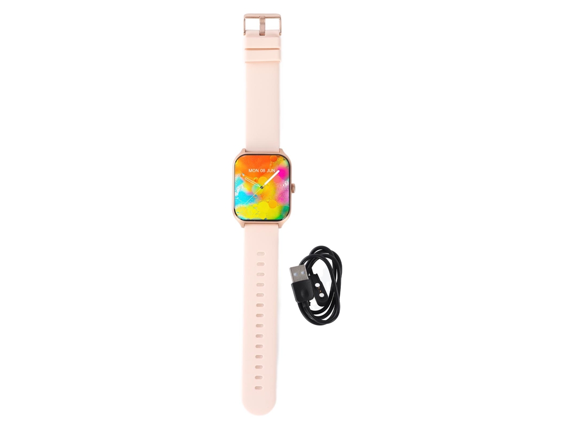 Ats reloj Inteligente Con Pantalla Táctil Ip68 Impermeable, Oxígeno En Sangre, Llamadas Y Pedometer Oro