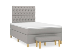 Box Spring Bed, Box Spring Beds Vidaxl Cinzeto Tecido (120 X 200 Cm)