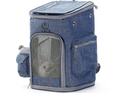 Mochila de Transporte para Gatos e Filhotes, Respirável AQUAFORGE