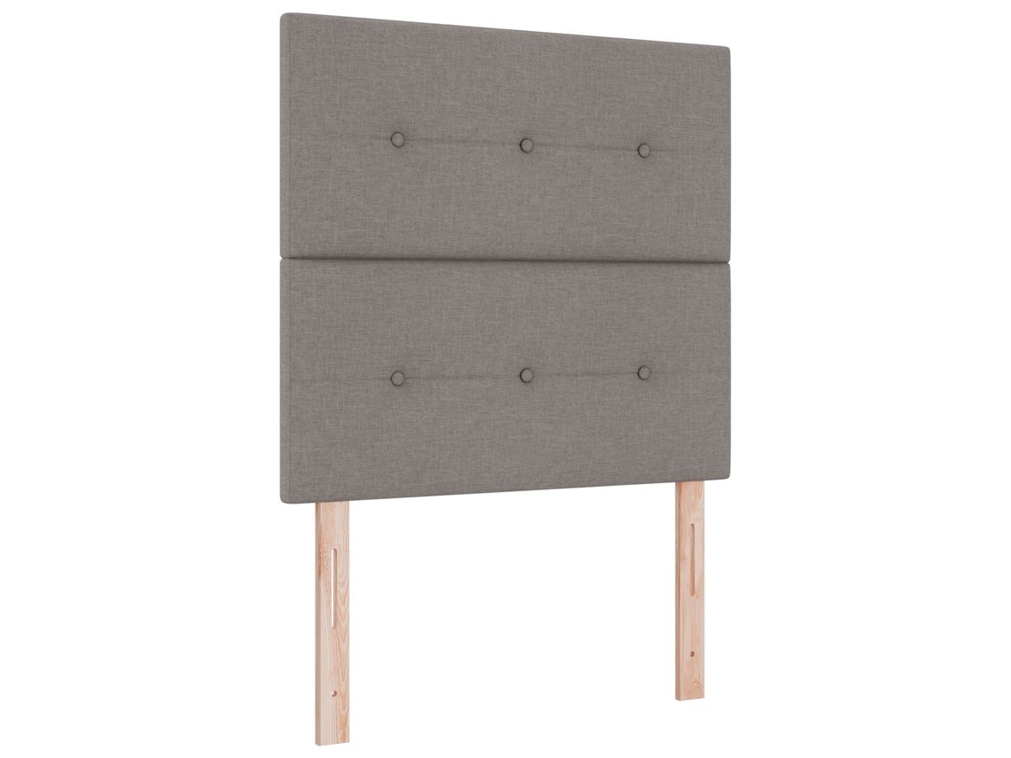 Conjunto 1 Cama Box Vidaxl Castanho-acinzentado Tecido (120 X 200 Cm)
