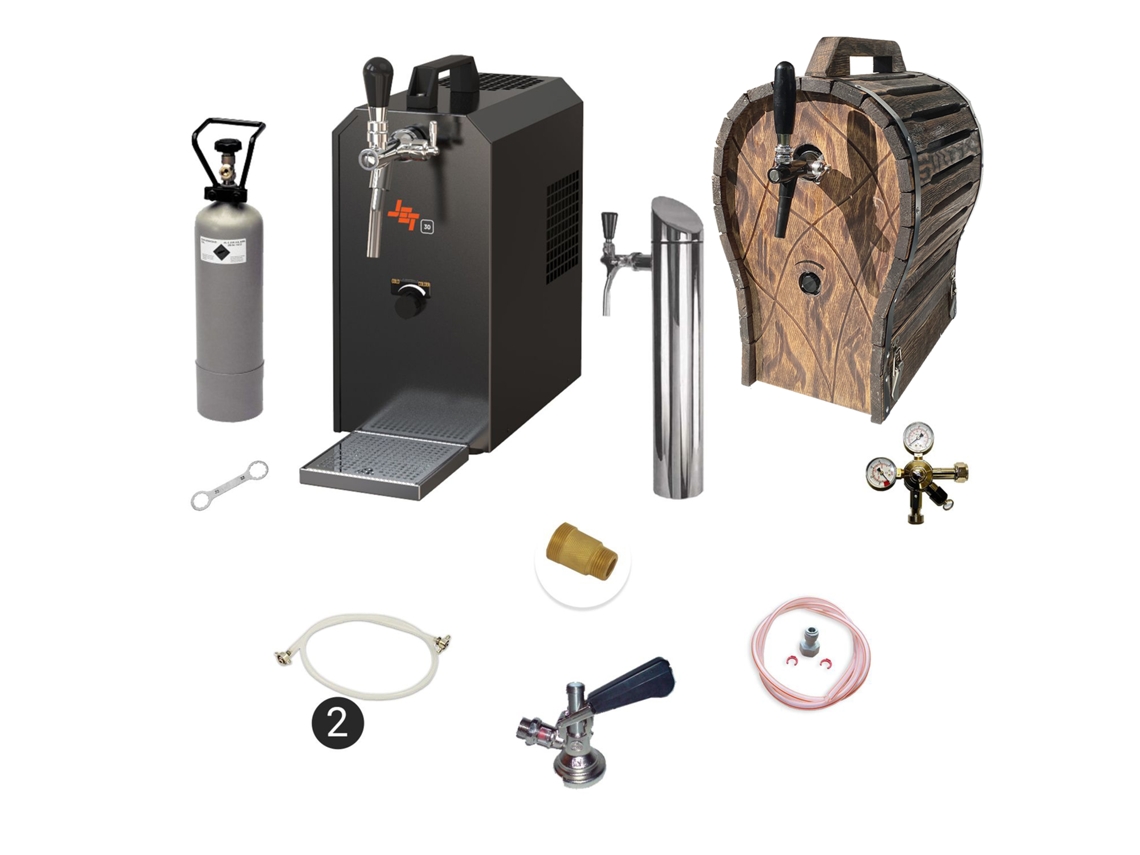 Maquina de Cerveja 30 Jet,1 Linha Mais Frio Seco Até 35 Litros / H com Barril de Madeira Keg:Sem ICH-ZAPFE
