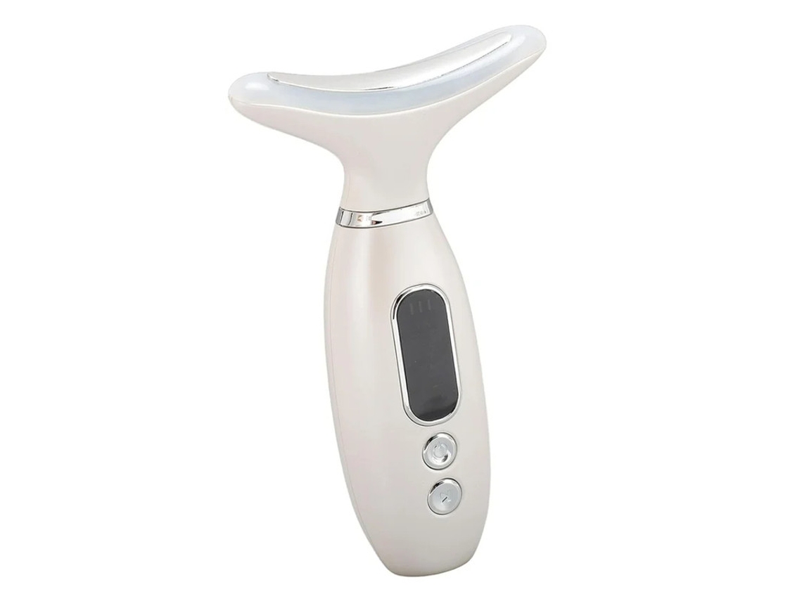 Massajador De Beleza Facial Com Vários Níveis De Vibração Ativação Da Pele Bateria De Lítio Recarregável Para Rosto E Pescoço Branco Bestvite
