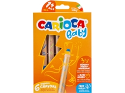 Lápis de Cera CARIOCA Baby 3 em 1 (6 Unidades)