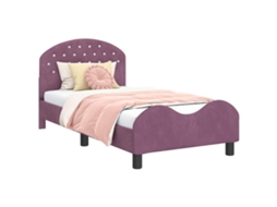 Estrutura de Cama Infantil com Cabeceira Roxo 80x160 cm MAISON EXCLUSIVE
