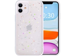 Capa Compatível com iPhone 11, Estrela Brilhante Glitter, Transparente