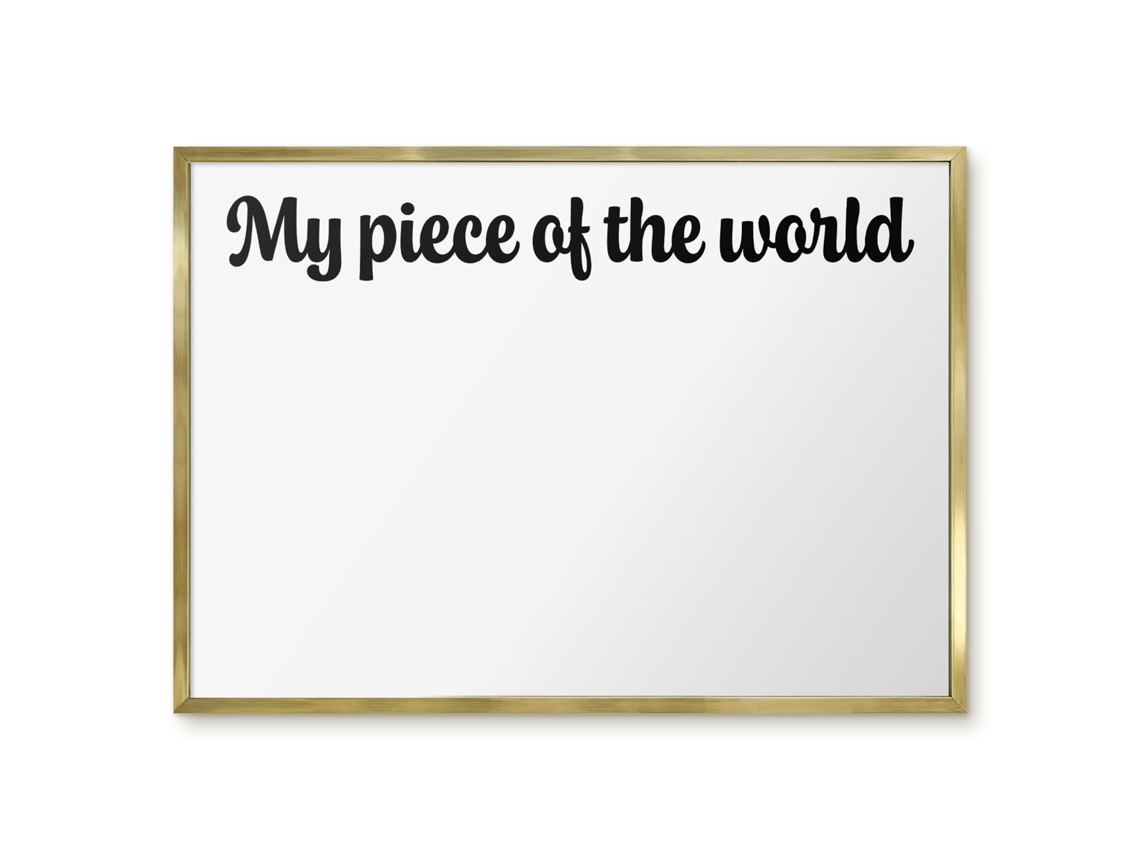 Quadro de vidro magnético "Meu pedaço do mundo" para o hall Espelharte (70x50 cm)