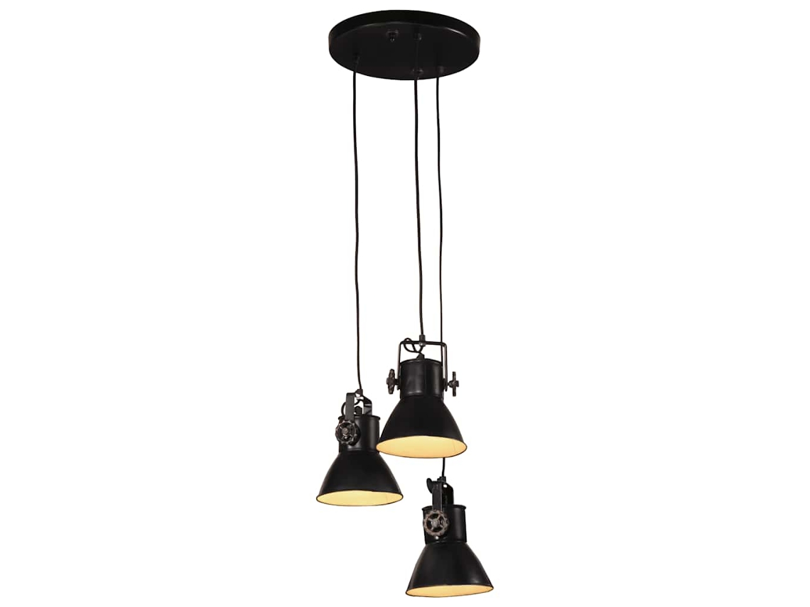 Vidaxl Candeeiro Suspenso 25 W 30x30x100 Cm E27 Preto