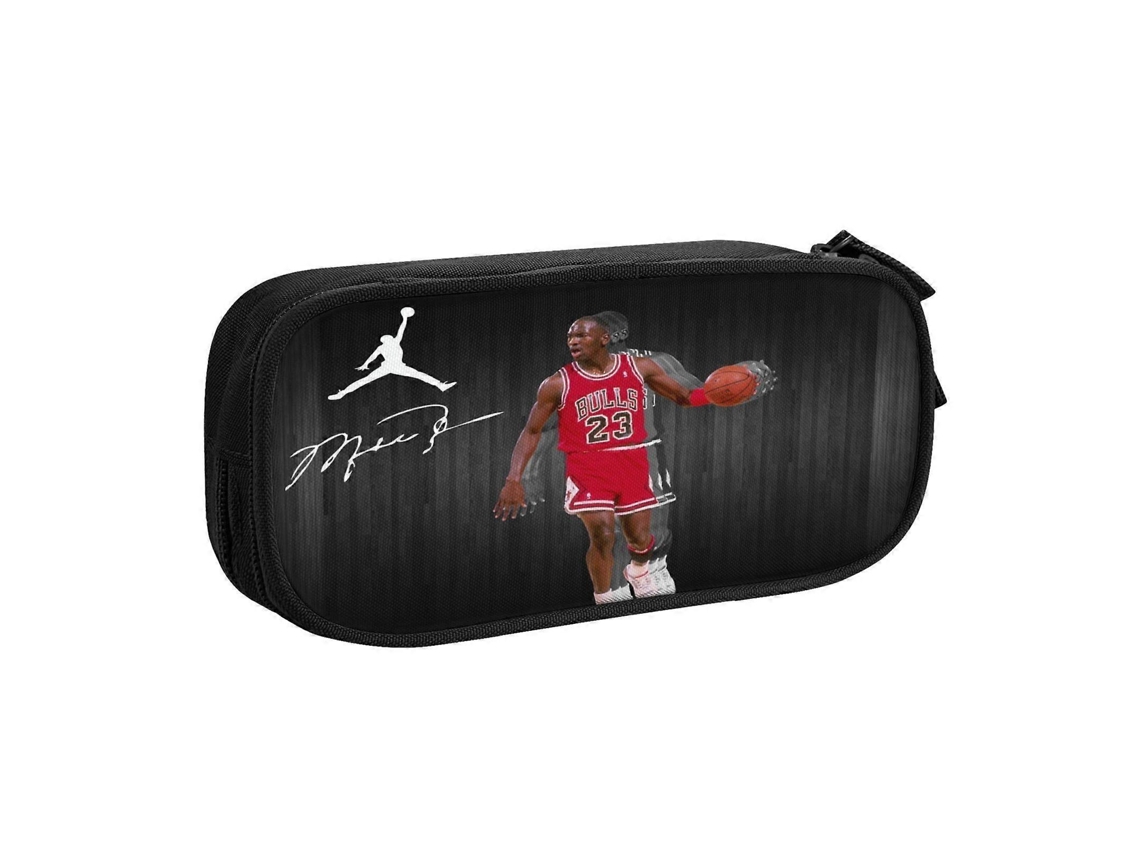 Estojo Miraflow P127 Michael Jordan, estojo de tecido Oxford com zíper, 5 compartimentos para canetas e 129 bolsos para escritório e escola.