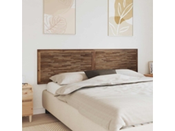 Vidaxl Cabeceira De Cama Natural Madeira De Teca Sólida