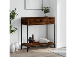 Vidaxl Mesa Consola 75x34,5x75 Cm Derivados De Madeira Carvalho Fumado