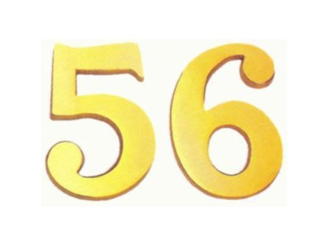 Numero 9 laton pulido 100mm
