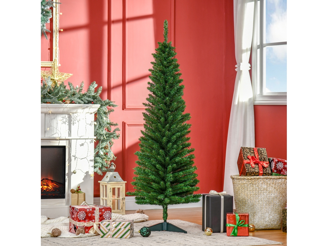 Albero Di Natale Artificiale Slim 150cm Con Supporto In Metallo 294 Rami
