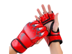 Luvas De Boxe Com Meio Dedo De Boxeador Para Sacode Punhos Kickboxing Luvas De Combate Para Homens E Mulheres Treinamento Vermelho