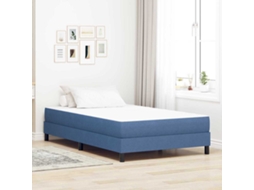 Vidaxl Colchão de Cama com Colchão Azul 120 X 190 Cm Tecido