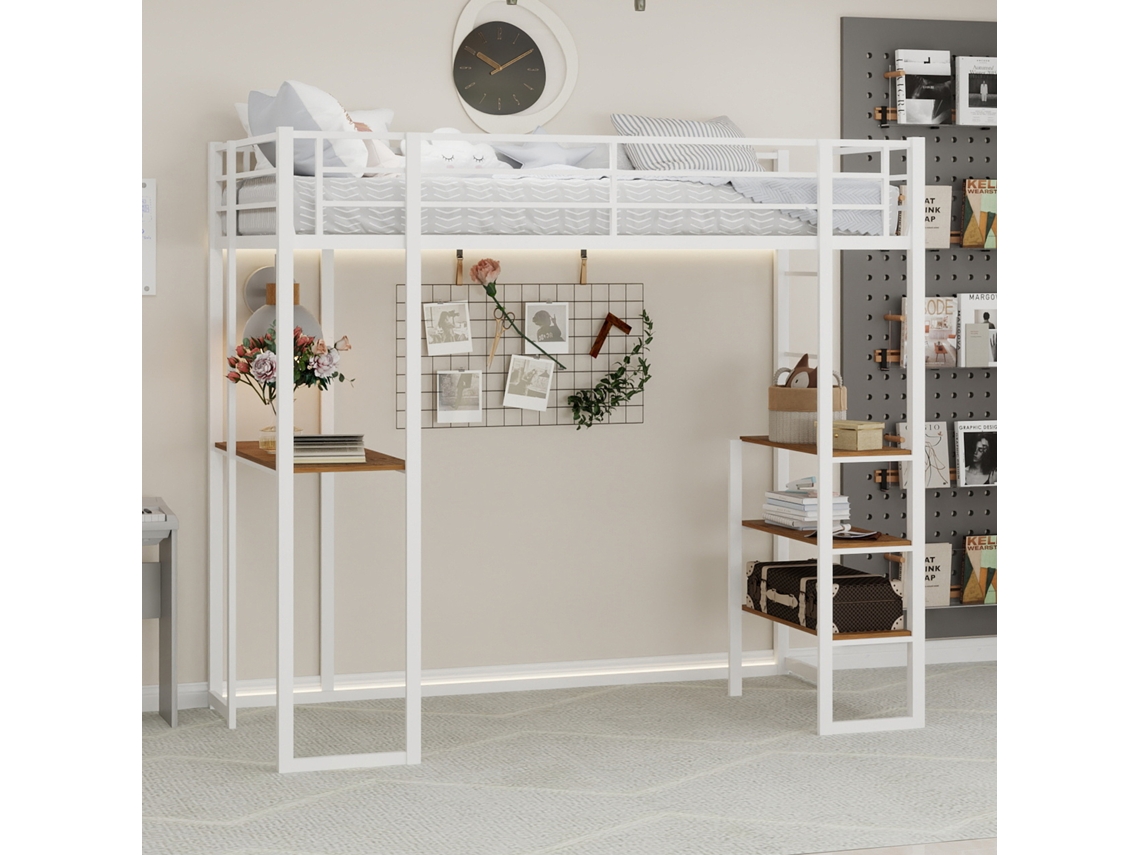 Cama Em Ferro Branca 90x190 Cm