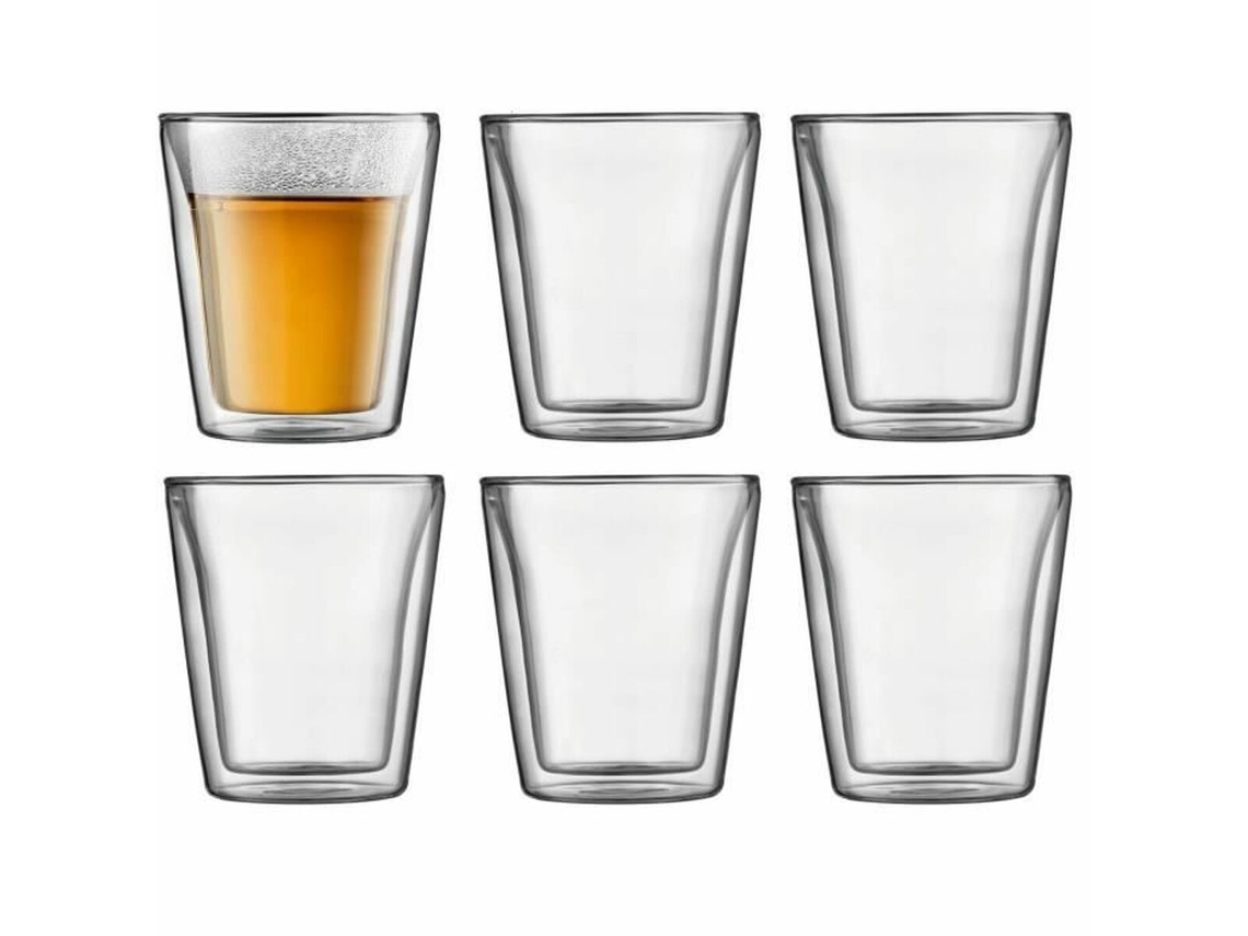 Conjunto De Copos Bodum 200 Ml Transparente Vidro De Borosilicato Liso 6 Peças (6 Unidades)