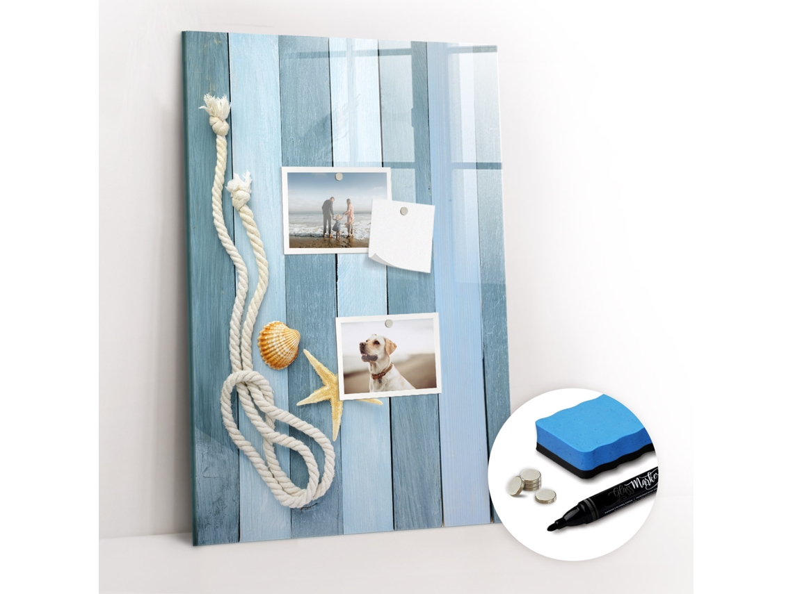 Quadro Magnético De Parede Coisas Marinhas Tábuas Para O Corredor Espelharte (40x60 Cm)