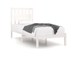 Bed Frame, Bed Frames Vidaxl Branco Madeira De Pinho (90 X 190 Cm)