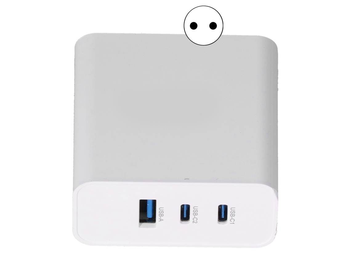 Carregador Rápido Usb c LAXISCREED 65w Nitreto de Gálio 3 Portas Pd3.0