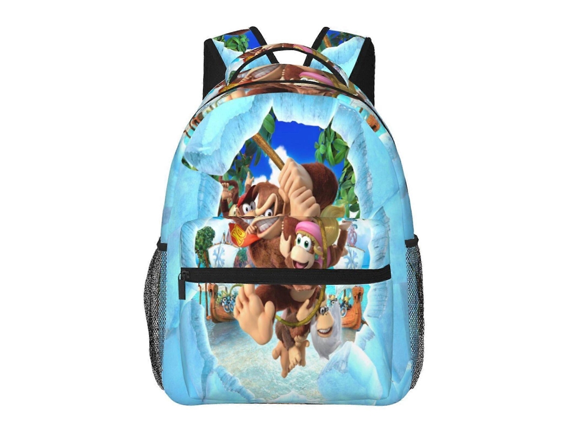 Mochila Donkey Kong J85 Para Escola E Trabalho, Leve E Impermeável, Mochila Estilosa Para Estudantes E Adultos N85