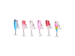 Iscas de Pesca Popper Top Water 6 Peças