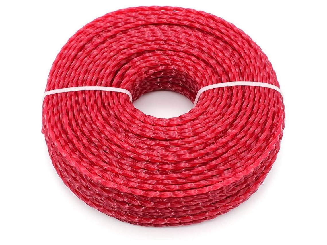 2026-cabezal De Cortador Universal Linjou 2 Líneas Plástico Bump Para Cortacéspedes 3.0mm Rojo