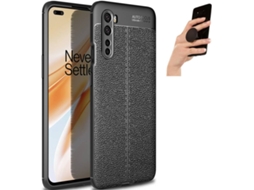 Capa e Popsocket Oneplus Nord Rugged Leather Preto