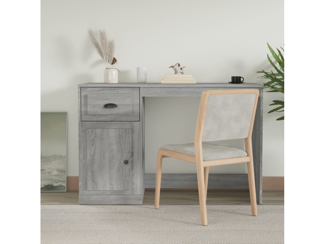 Vidaxl Secretária C/ Gaveta 115x50x75 Derivados Madeira Cinza Sonoma