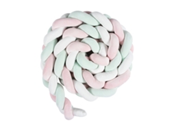 Protetor De Berço De Veludo​​ Almofada Estampa Cobra 200cm Branco Rosa Verde Yunzii