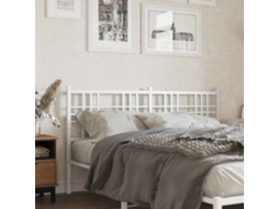 Vidaxl Cabeceira De Substituição 160 Cm Metal Branco