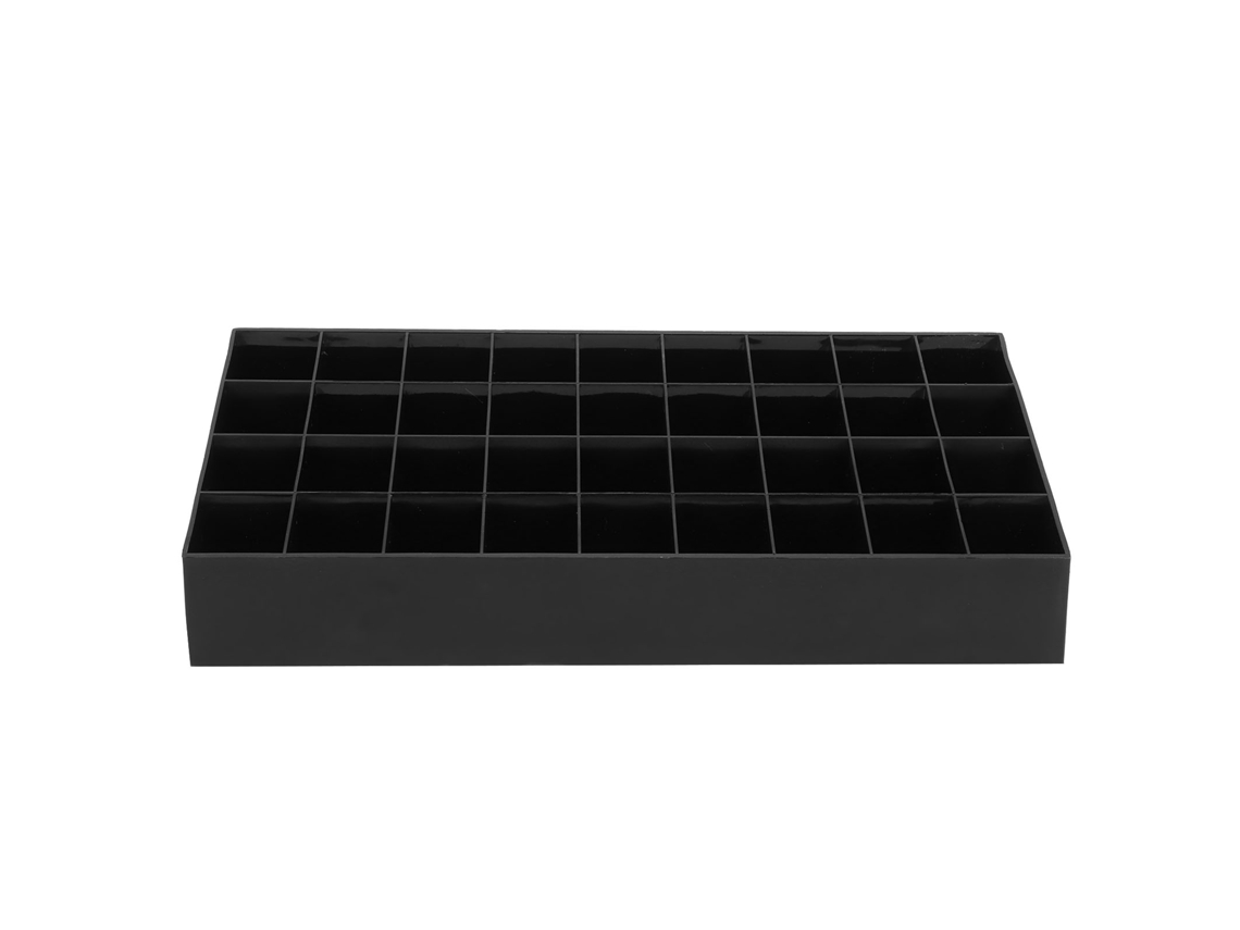Organizador De Maquiagem 36 Grelhas Estante De Mesa Preto