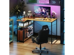 Escolha Sólida - Escritório De Canto Retangular Com Mesa De Trabalho Ajustável, Mesa De Trabalho Espacial Para Home Office (natural)