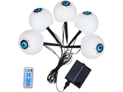 Luzes Solares De Halloween Em Formato De Olho Para Jardim, Estacas De Led Assustadoras Movidas A Energia Solar Para Gramado, Pátio E Caminho.
