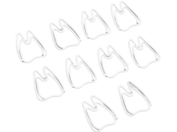 Clips De Papel Cryfokt Em Formato Dente, 100 Unidades, De Metal, Para Escritório, Escola, Ideais Para Scrapbooking E