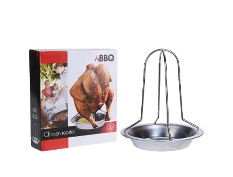 Asador pollos inoxidable varilla 17x22 cm